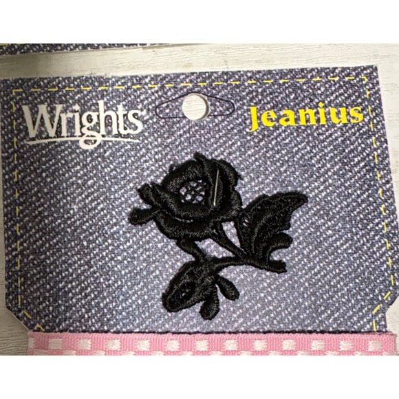Wrights Jeanius Decorative Trim & Embroidered Patches Collection Set of 4 - Picture 4 of 11